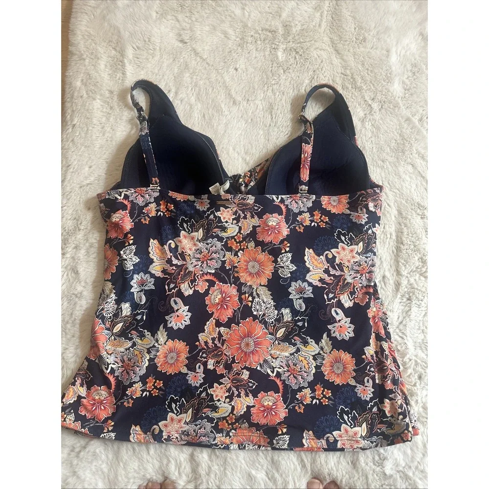 Sea Level Floral Tankini Swim Top Women's Size‎ 16 Multicolor
